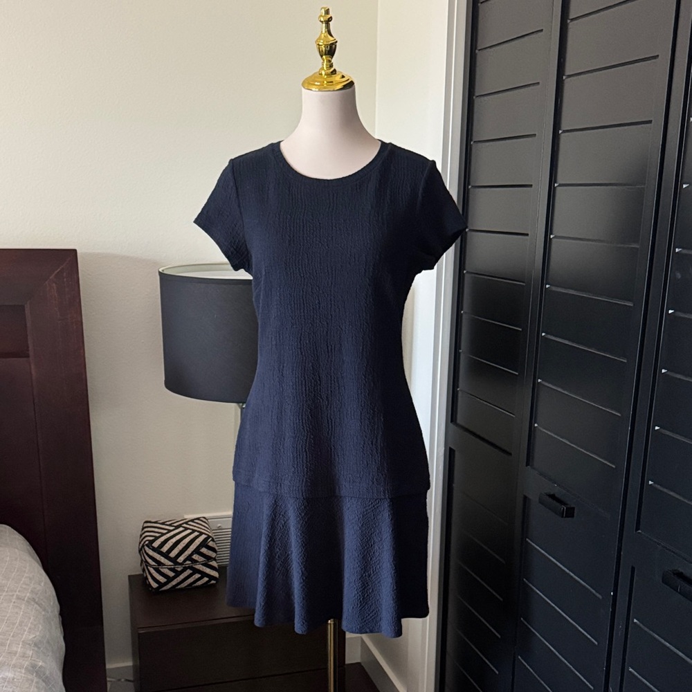 MICHAEL Michael Kors Dark Blue Textured Mini Dress